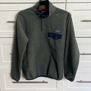 Patagonia pullover, grey fleece